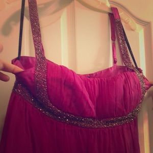 Silk Empire Waist Beaded Top